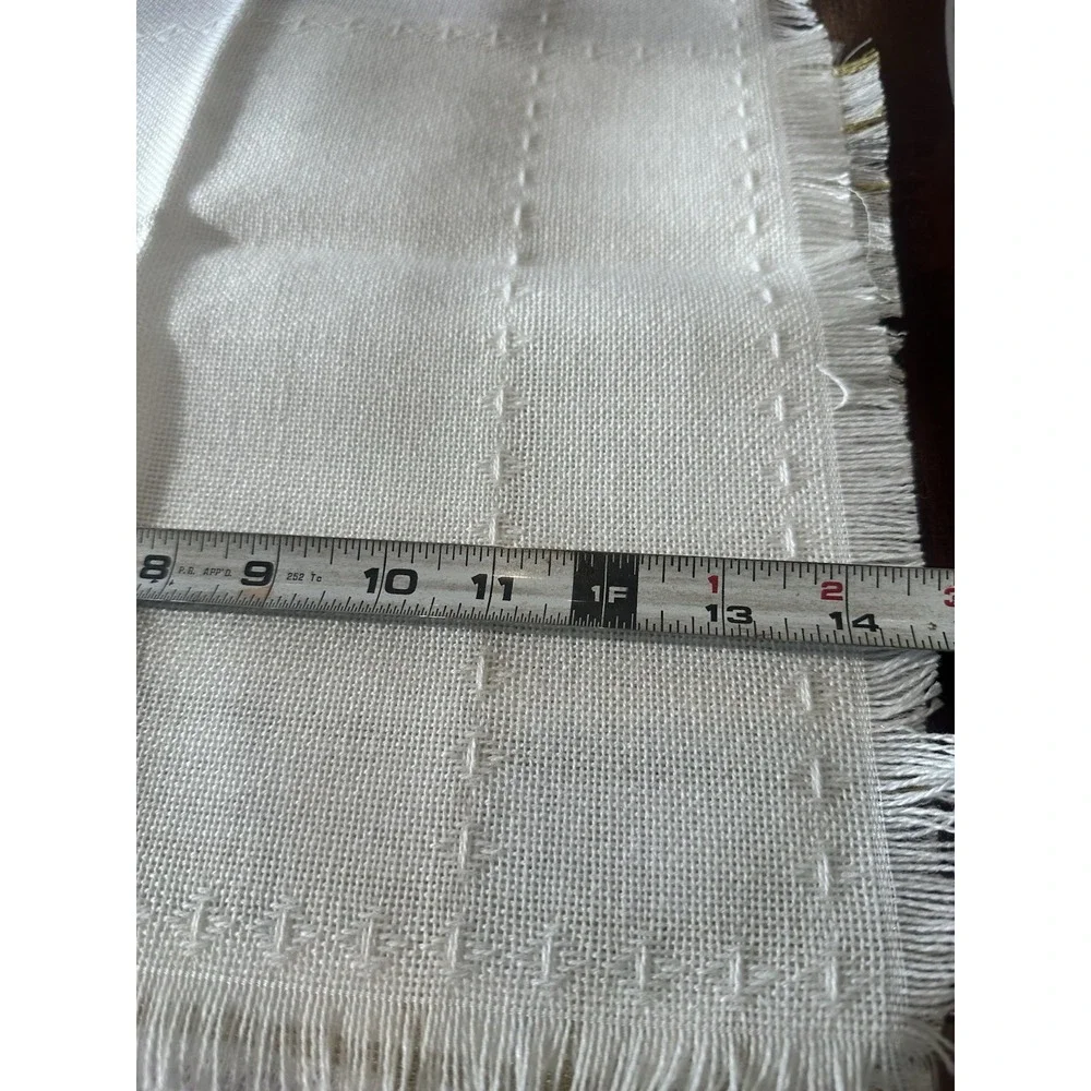 Mix of four counted cross stitch blank napkins two 18 x 18 and two small smaller